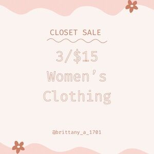 Closet Sale
